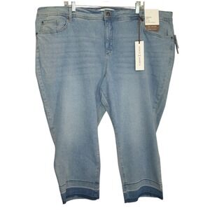 Vintage America Women's Crop Jeans Weekend‎ Jean 26W Mid-Rise Relaxed To Ankle